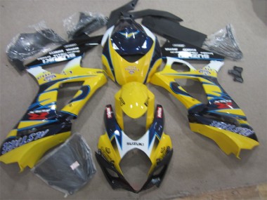 2007-2008 Yellow Blue Suzuki GSXR1000 Replacement Fairings for Sale