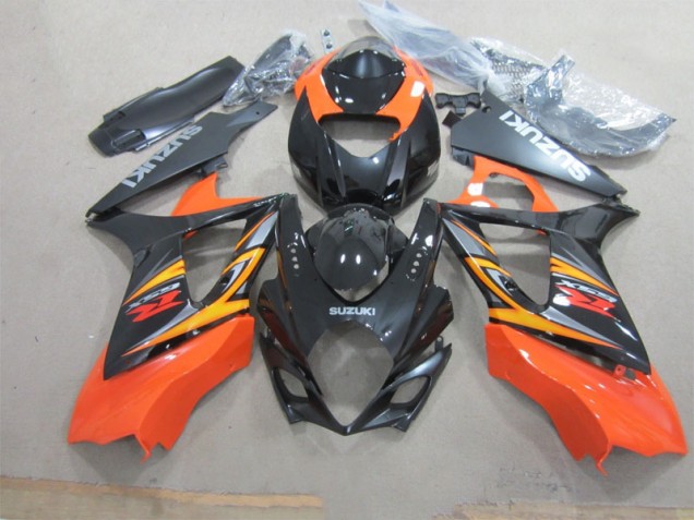 2007-2008 Black Orange Suzuki GSXR1000 Motorcycle Fairings for Sale