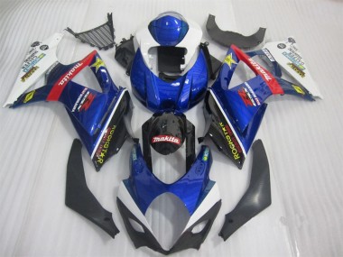 2007-2008 Blue Black Rockstar Suzuki GSXR1000 Bike Fairings for Sale