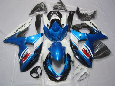 2009-2016 Blue White Suzuki GSXR1000 Replacement Motorcycle Fairings for Sale