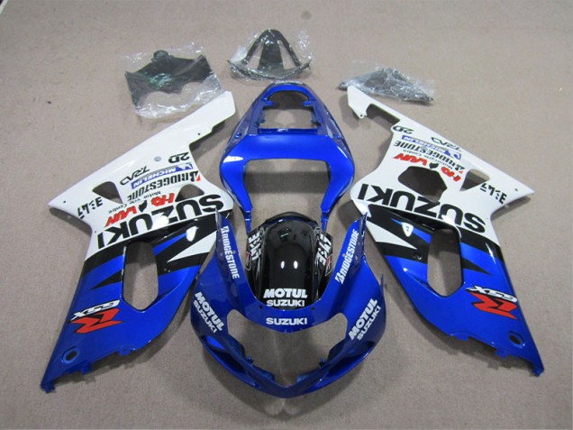 2001-2003 Blue White Motul Suzuki GSXR600 Moto Fairings for Sale