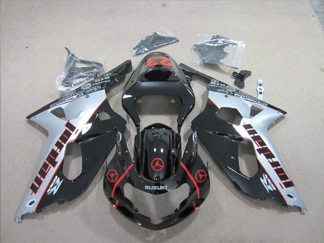 2001-2003 Black Silver Suzuki GSXR600 Replacement Fairings for Sale