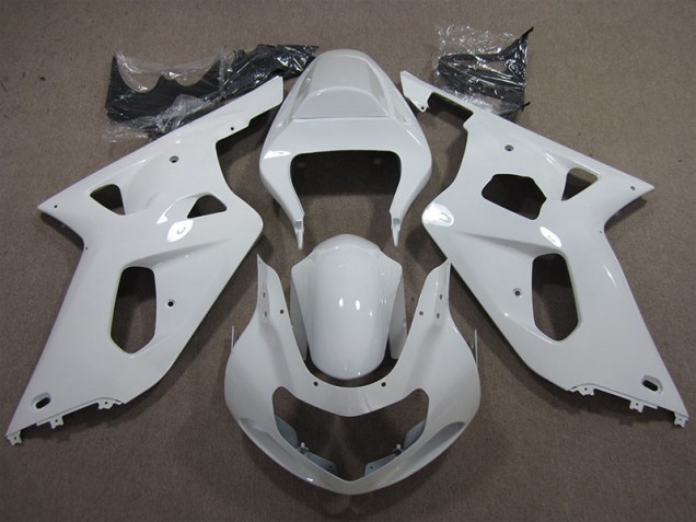 2001-2003 White Suzuki GSXR600 Motorcycle Fairings for Sale