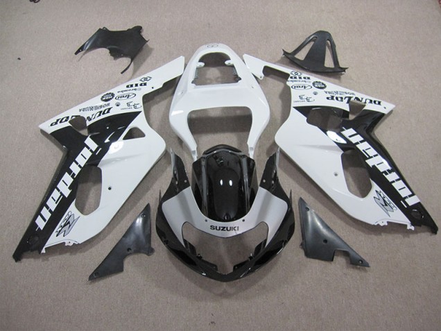 2001-2003 White Black Suzuki GSXR600 Motorbike Fairings for Sale