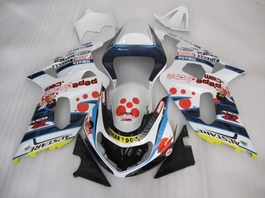 2001-2003 White Blue Dark Dog Suzuki GSXR600 Bike Fairings for Sale