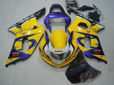 2001-2003 Yellow Purple Suzuki GSXR600 Motorbike Fairing Kits for Sale