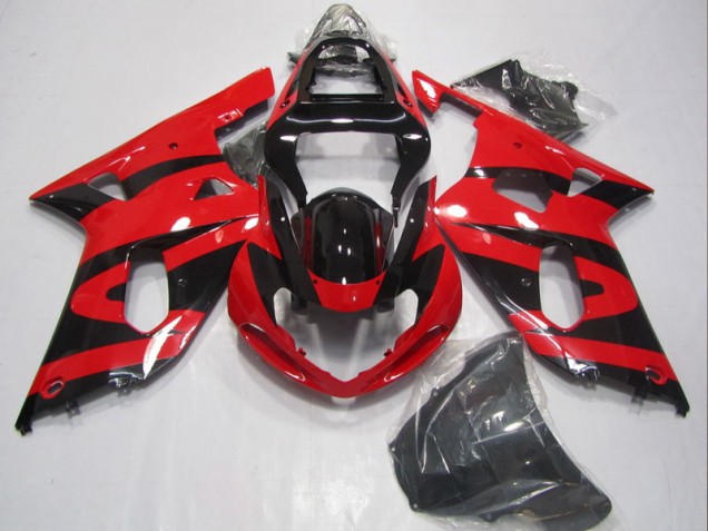 2001-2003 Black Red Suzuki GSXR600 Motorbike Fairing for Sale