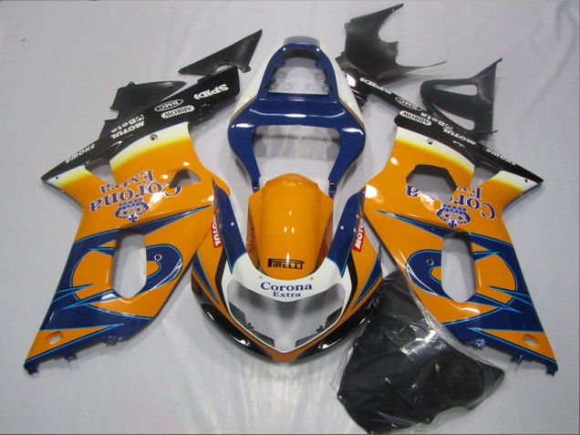 2001-2003 Blue Orange Corona Extra Suzuki GSXR600 Bike Fairing for Sale