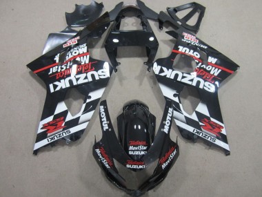 2004-2005 Black Red Telefumia Movistar Suzuki GSXR600 Motorbike Fairing for Sale