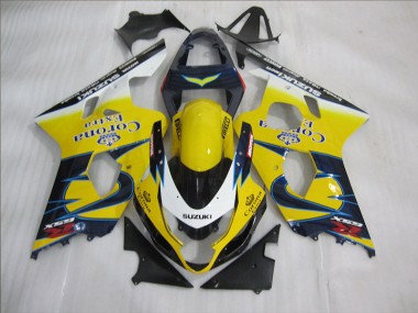 2004-2005 Yellow Blue Corona Extra Suzuki GSXR600 Bike Fairing for Sale