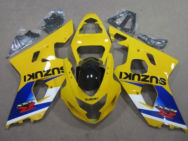 2004-2005 Yellow Blue Suzuki GSXR600 Motor Bike Fairings for Sale