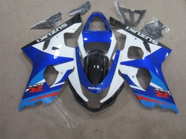 2004-2005 Blue White Suzuki GSXR600 Motorcycle Fairings Kits for Sale