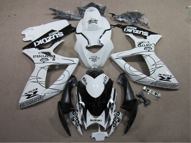 2006-2007 White Black Corona Extra Suzuki GSXR600 Motorcylce Fairings for Sale