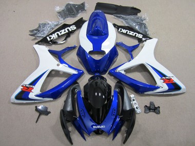 2006-2007 Blue White Suzuki GSXR600 Motorbike Fairings for Sale