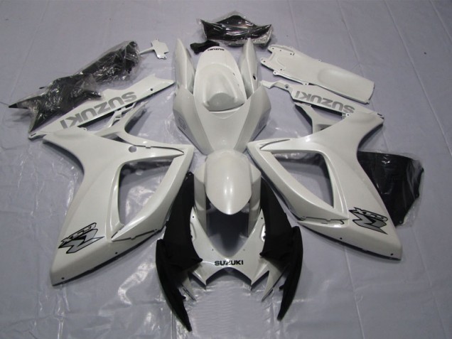 2006-2007 White Suzuki GSXR600 Motorcycle Bodywork for Sale