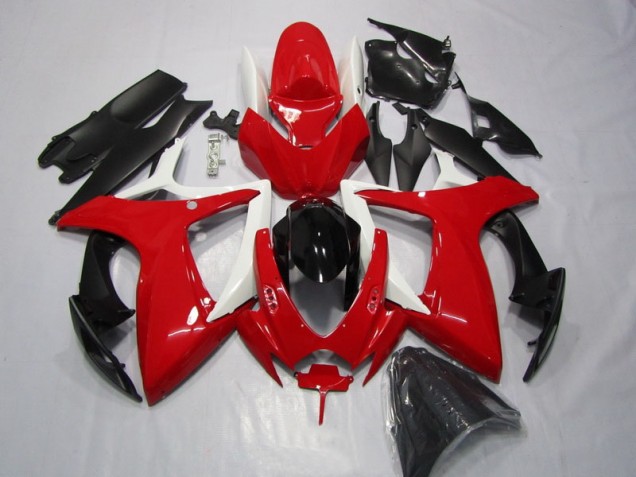 2006-2007 Red Black Suzuki GSXR600 Motorcycle Replacement Fairings for Sale