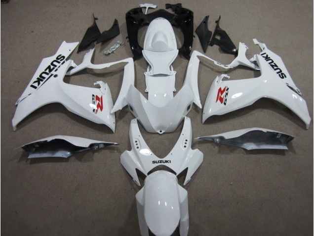 2006-2007 White Suzuki GSXR600 Motorcyle Fairings for Sale