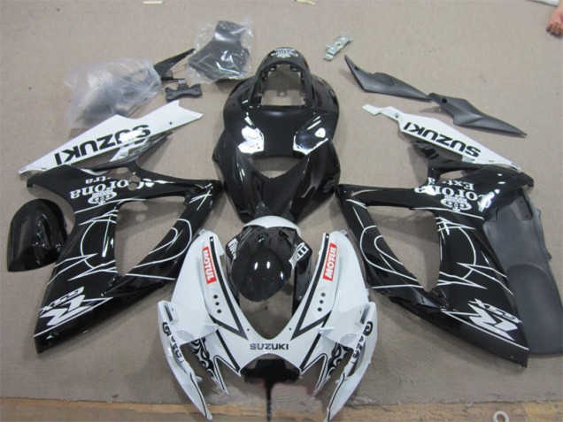 2006-2007 Black White Corona Extra Motul Suzuki GSXR600 Motorcycle Fairings for Sale