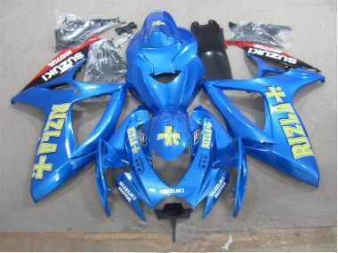 2006-2007 Blue Yellow Rizla Suzuki GSXR600 Motorbike Fairing for Sale