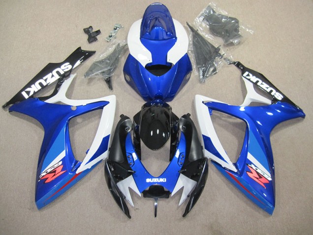 2006-2007 Blue White Suzuki GSXR600 Replacement Fairings for Sale