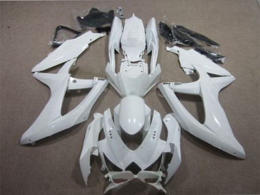 2008-2010 White Suzuki GSXR600 Motorcycle Fairing Kit for Sale