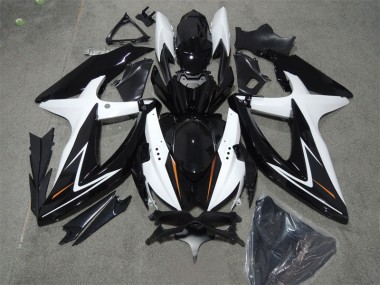 2008-2010 Black White Suzuki GSXR600 Bike Fairings for Sale