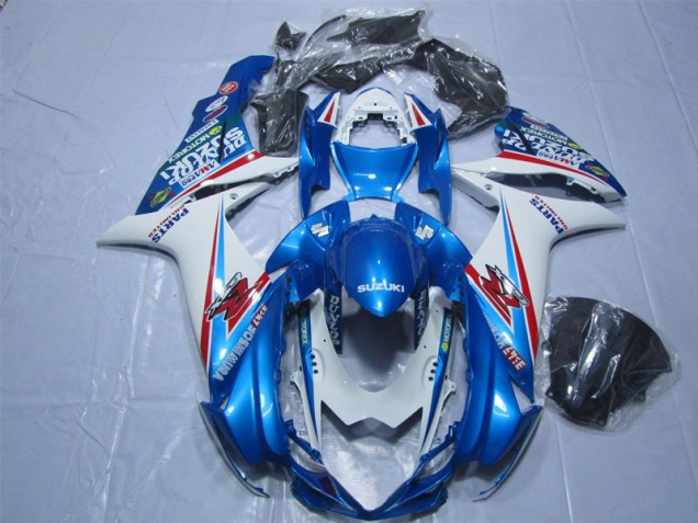 2011-2021 Blue White Suzuki GSXR600 Replacement Motorcycle Fairings for Sale