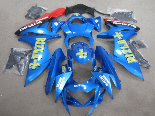 2011-2021 Blue Yellow Rizla Suzuki GSXR600 Motorcylce Fairings for Sale