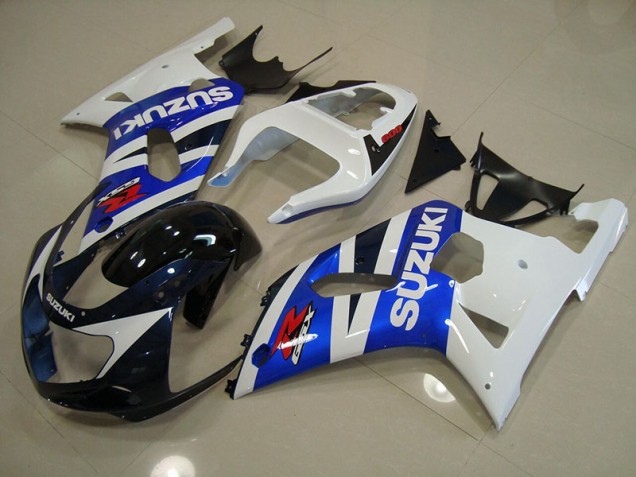 2001-2003 Blue White Suzuki GSXR750 Replacement Fairings for Sale