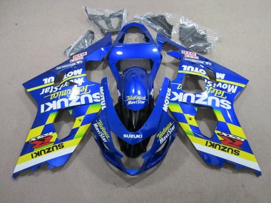 2004-2005 Blue Telefunica Movistar Motul Suzuki GSXR750 Motorcycle Fairings Kit for Sale