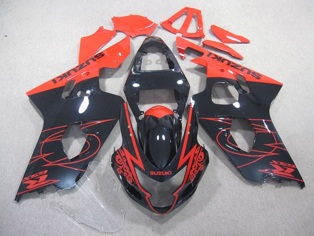 2004-2005 Red Black Suzuki GSXR750 Motorcycle Fairings for Sale