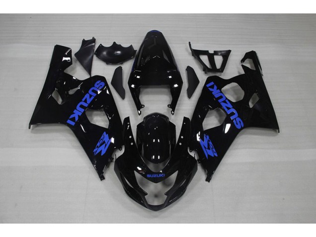 2004-2005 Black Blue Decal Suzuki GSXR750 Motorcycle Fairing Kits for Sale