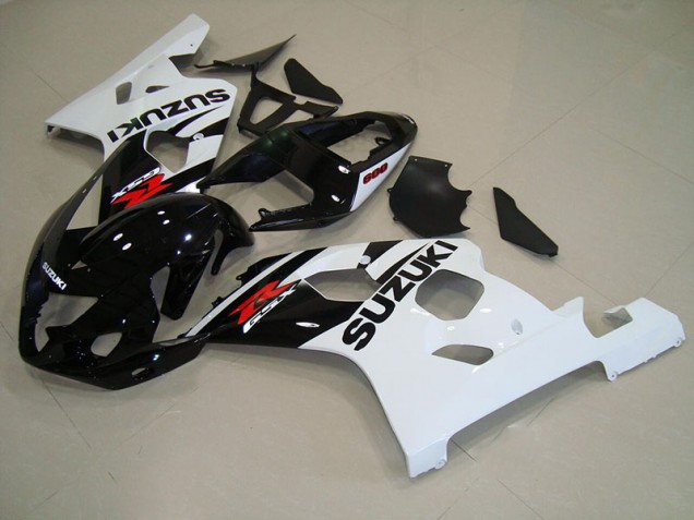 2004-2005 Black White Suzuki GSXR750 Bike Fairings for Sale