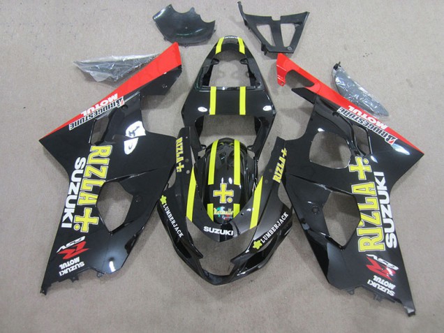 2004-2005 Black Yellow Rizla Suzuki GSXR750 Bike Fairing for Sale