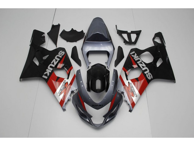 2004-2005 Black Red Suzuki GSXR750 Bike Fairings for Sale