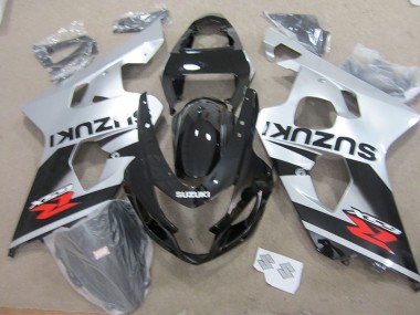 2004-2005 Black White Suzuki GSXR750 Motorbike Fairing Kits for Sale