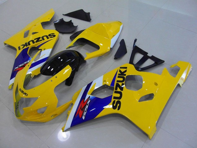 2004-2005 Yellow Blue Suzuki GSXR750 Motorcycle Fairings Kits for Sale