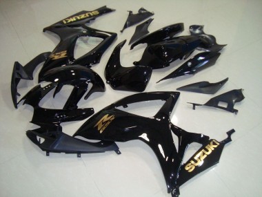 2006-2007 Black Gold Decal Suzuki GSXR750 Motorcyle Fairings for Sale