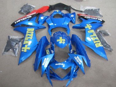 2011-2021 Blue Yellow Rizla Suzuki GSXR750 Motor Bike Fairings for Sale