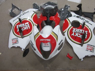 1996-2007 White Lucky Strike Motul Suzuki GSXR1300 Hayabusa Motorcycle Fairings Kit for Sale