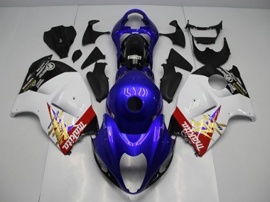 1996-2007 Blue White Suzuki GSXR1300 Hayabusa Motor Bike Fairings for Sale