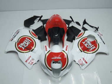 1996-2007 White Red Lucky Strike Motul Suzuki GSXR1300 Hayabusa Replacement Motorcycle Fairings for Sale