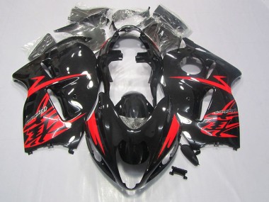 1996-2007 Black Red Suzuki GSXR1300 Hayabusa Motorbike Fairing Kits for Sale