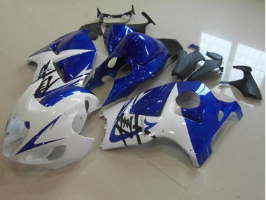 1996-2007 Blue White Suzuki GSXR1300 Hayabusa Moto Fairings for Sale