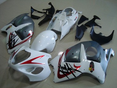 1996-2007 White Black Suzuki GSXR1300 Hayabusa Motorcycle Fairing Kit for Sale