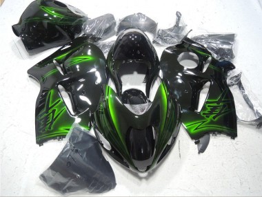 1996-2007 Black Green Suzuki GSXR1300 Hayabusa Bike Fairing for Sale