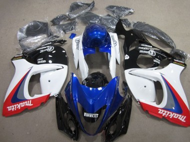 2008-2019 White Blue Makita Suzuki GSXR1300 Hayabusa Moto Fairings for Sale