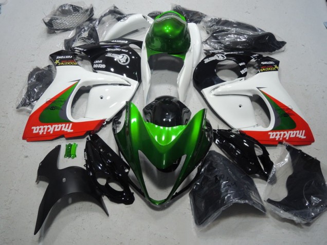 2008-2019 White Green Makita Suzuki GSXR1300 Hayabusa Replacement Fairings for Sale