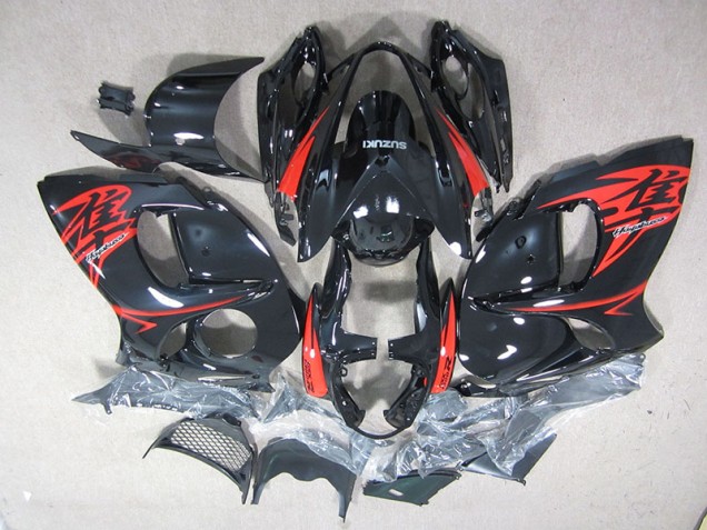 2008-2019 Black Red Suzuki GSXR1300 Hayabusa Motorcycle Fairing for Sale