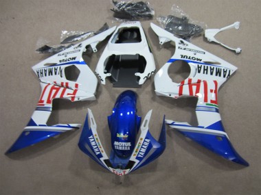 2003-2005 White Blue Motul Fiat Yamaha YZF R6 Motorcycle Fairings Kits for Sale